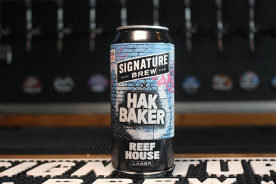 REEF HOUSE LAGER : SIGNATURE BREW X HAK BAKER